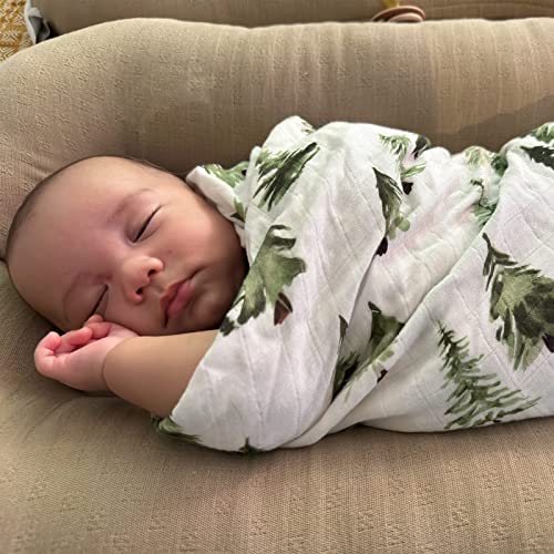 LifeTree Muslin Swaddle Blankets 47x47in Woodland Pattern
