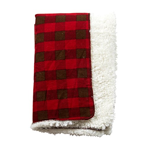 Trend Lab Gray Brown Buffalo Check Flannel Baby Blanket 1