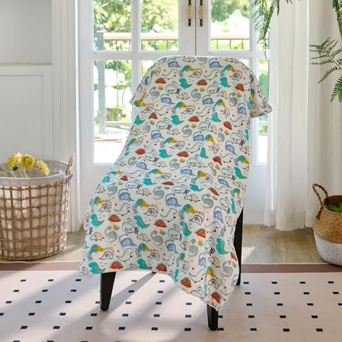 30x40in Baby Blanket with Dinosaur Design