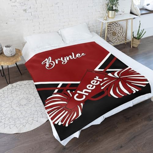 Custom Dark Red Baby Blanket with Name for Newborn 1