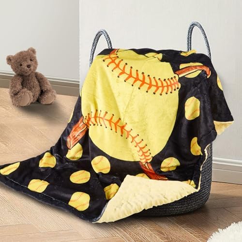 DCOOLGO Softball Blanket for Newborn Baby