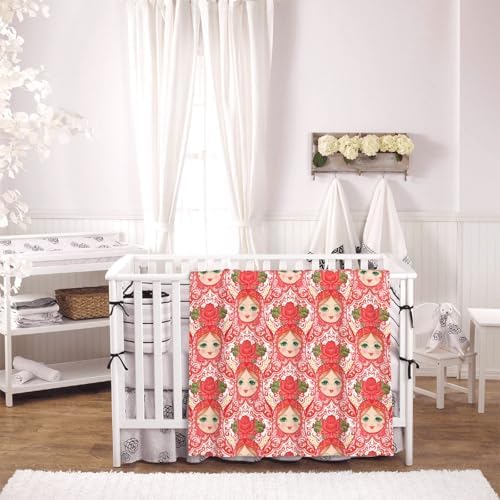 Duduho Traditional Russian Nesting Doll Baby Blanket