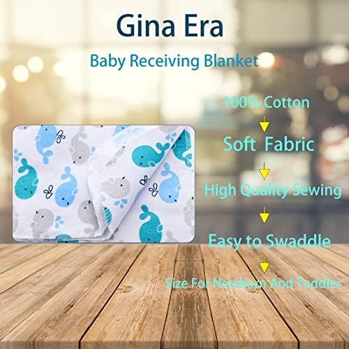 Gina Era Flannel Receiving Blankets 4 Pack 30x30 Inch