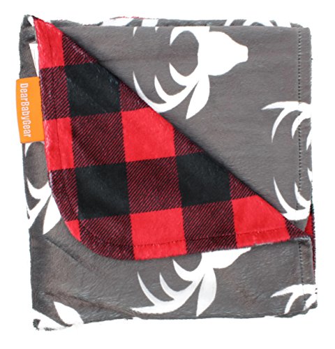 Dear Baby Gear Reversible Baby Blanket - Soft Cozy for Newborn Toddler