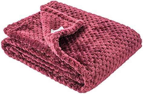 WONDER MIRACLE Fuzzy Blanket for Baby - Soft Coral Red