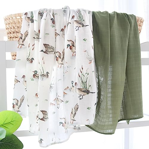 LifeTree Muslin Swaddle Blanket Mallard Duck