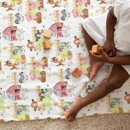 HawSkgFub Farm Animals Bed Blanket 30x40 Reversible Dotted Plush