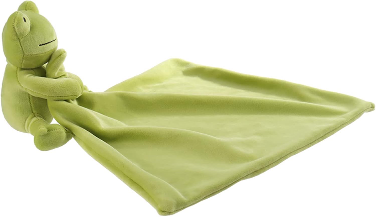 Apricot Lamb Green Frog Security Blanket 13 Inches 1