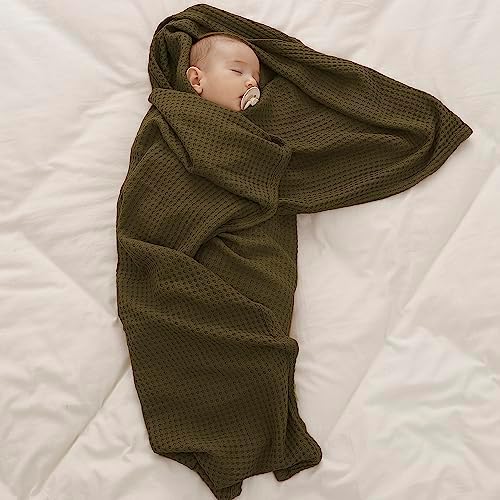 Kloovete 36x40 Inch Cooling Waffle Blanket for Newborn