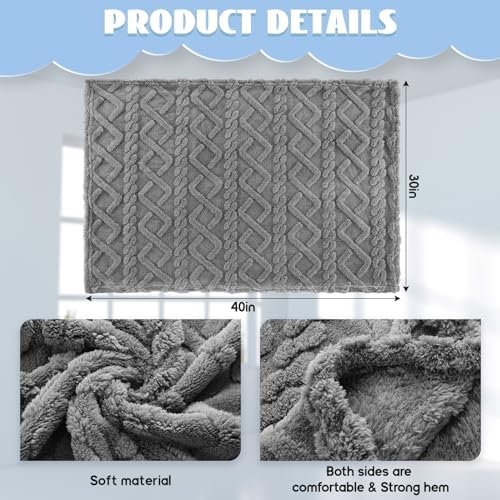 VitalCozy 4 Pcs 30x40 Baby Blanket Set with 3D Fluffy Texture