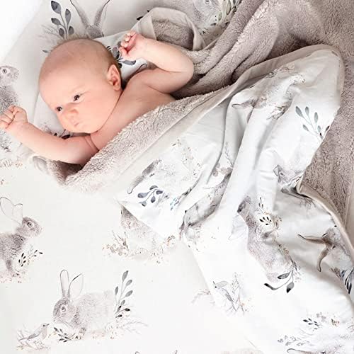 Oilo Cottontail Bunny Baby Blanket 30x40 Turkish Cotton Plush Chenille