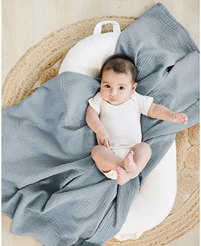 Konssy 3 Pack Muslin Swaddle Blankets for Newborn 1