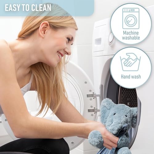Baby Lovey Blue Elephant Security Blanket for Newborns and Toddlers
