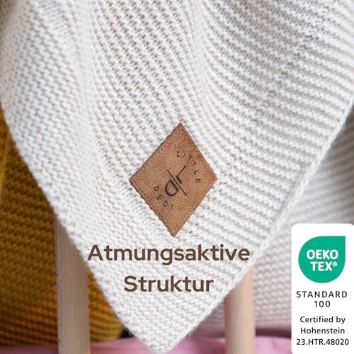 Little Dedi Soft Baby Knitted Blanket - 30x40 Neutral Stone