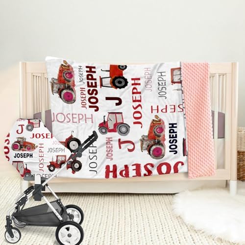 Personalized Car Baby Blanket with Name for Boys and Girls