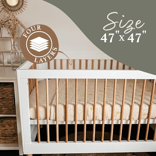 House of Elia 100 Organic Cotton Muslin Blanket - Goldenrod
