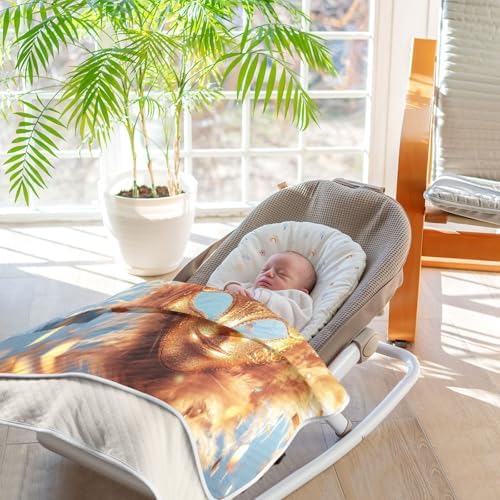 Burbuja Mardi Gras Gold Mask Baby Blanket for Boys Girls