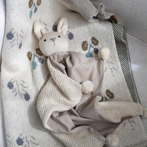 Crane Ollie Bunny Lovey Blanket - Organic Cotton Security Blanket