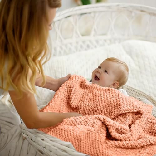 KENPERRY Ultra Soft Fleece Baby Blanket 30 X 40 Orange