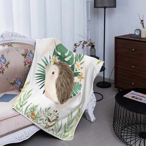 Deven Woodland Leaves Hedgehog Cooling Blanket for Toddler