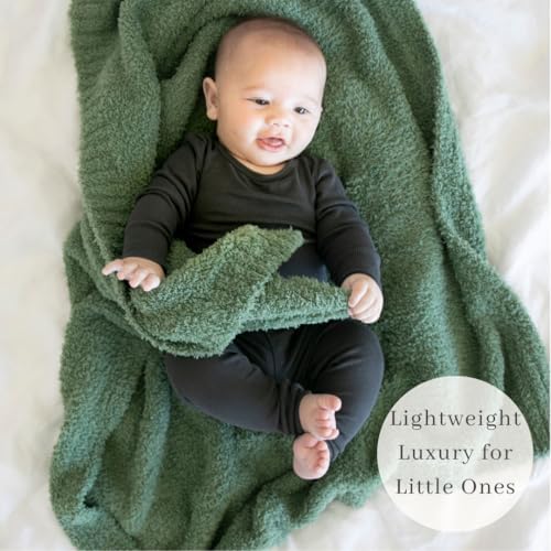 SARANONI Bamboni Luxury Baby Blanket - Olive 30 x 40