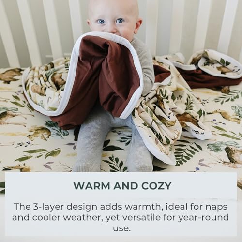 Pobi Baby Soft Neutral Wildlife Blanket 1