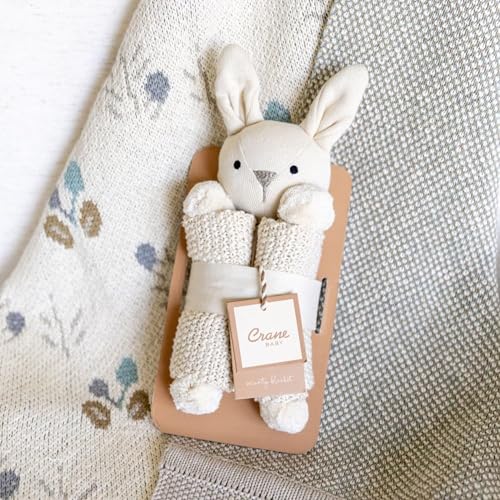 Crane Ollie Bunny Lovey Blanket - Organic Cotton Security Blanket