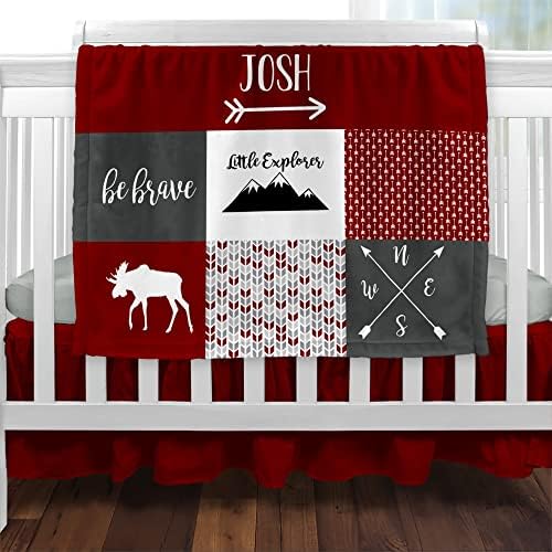 Personalized Woodland Baby Blanket for Boys