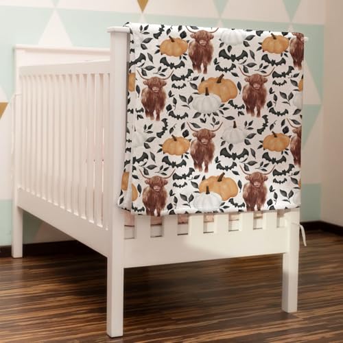 Highland Cows Flannel Baby Blanket for Boy Girl