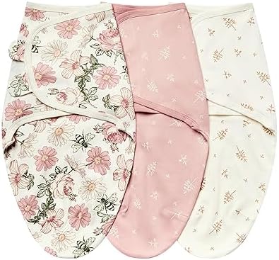 Insular Soft Cotton Swaddle Wrap 3 Pack for Newborn Infant