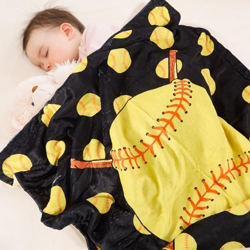 DCOOLGO Softball Blanket for Newborn Baby