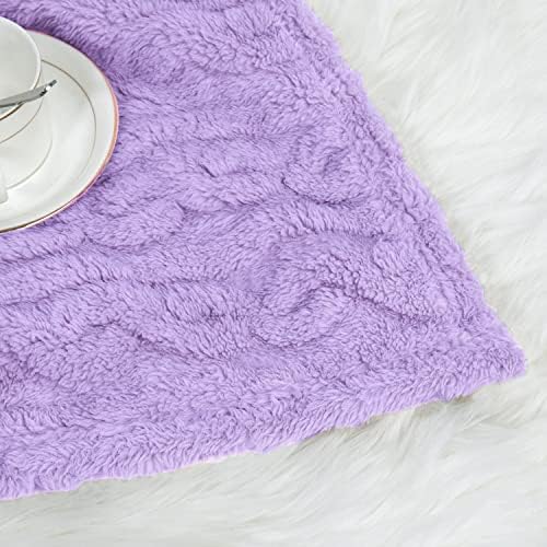 HOMRITAR 3D Fleece Baby Blanket Purple 30x40 Inch