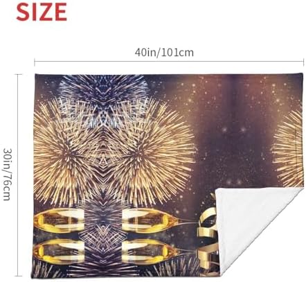 Salelf Happy New Year Baby Blanket 30x40 Inch