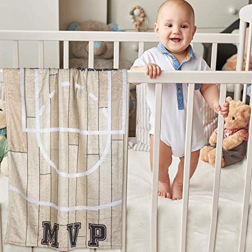 SUKOON Basketball Theme Monthly Milestone Blanket for Baby