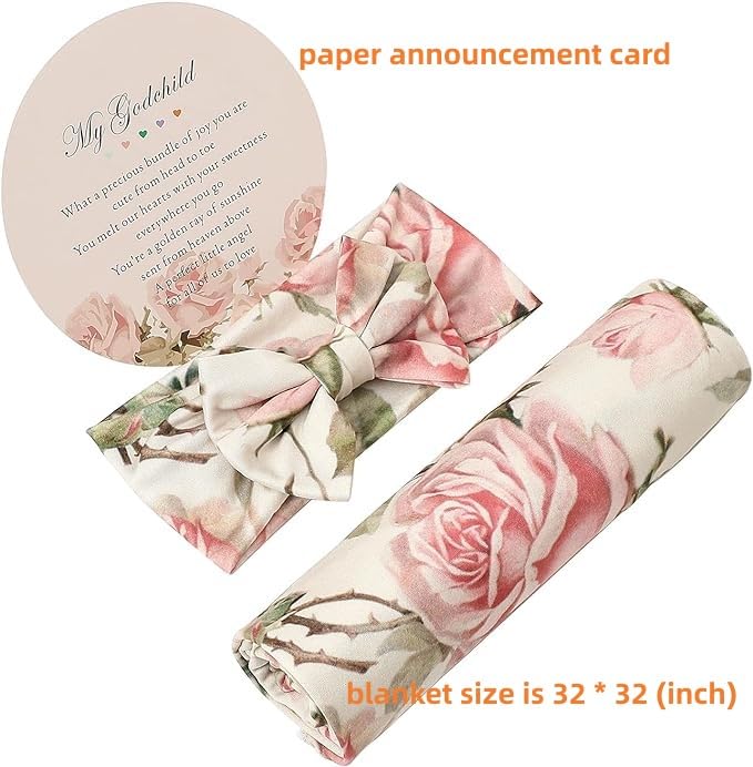 Galabloomer Vintage Flower Baby Swaddle Blanket Set