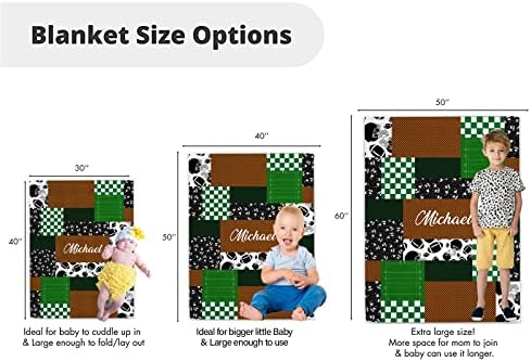 Munific Football Rugby Baby Blanket with Name