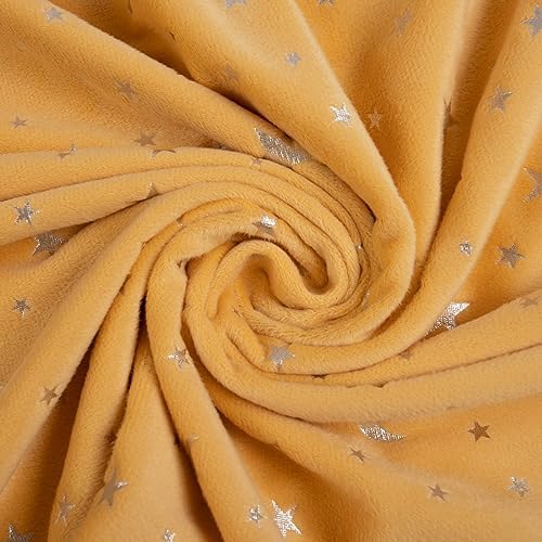 Donsonny Baby Blanket Soft Minky Reversible Star Moon Design