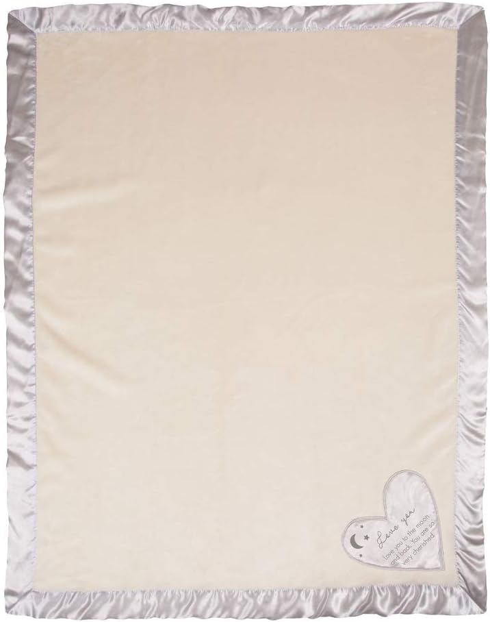 Sweet Baby Silver Silk Edge Royal Plush Blanket 30x40
