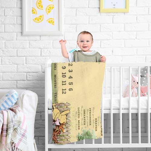 Winnie Baby Milestone Blanket Set with Photo Frames