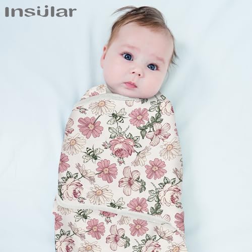 Insular Soft Cotton Swaddle Wrap 3 Pack for Newborn Infant