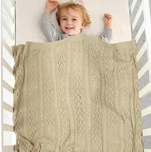 LAWKUL Knit Baby Blanket 40x30 Inches