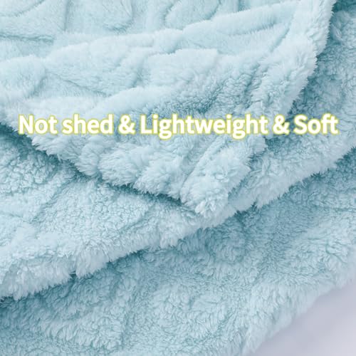 Yagle Mate 4 Pcs Baby Blankets Fluffy Crib Blankets 30x40 Blue