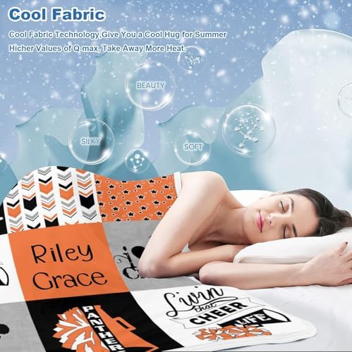 Deven Orange I Love Cheer Cooling Blanket for Toddler