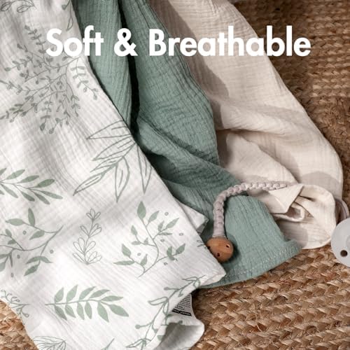 LYRICHOM Muslin Swaddle Blankets 3 Pack