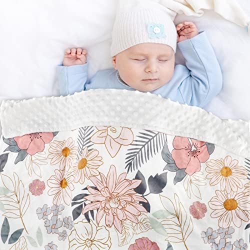 HNHUAMING Baby Blanket with Dotted Backing