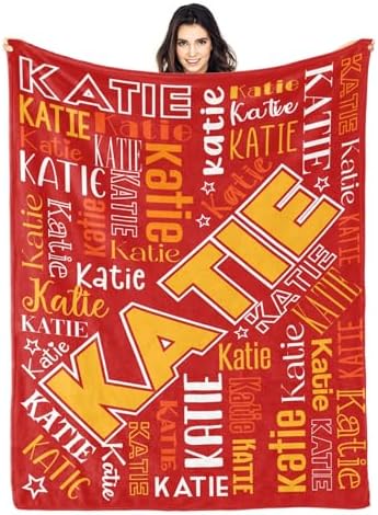 OAHEDIAM Personalized Baby Blanket with Name Red 30x40 Inches