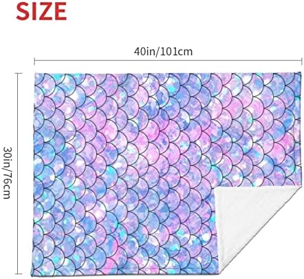 KILOWR Mermaid Scales Baby Blanket for Girls 1