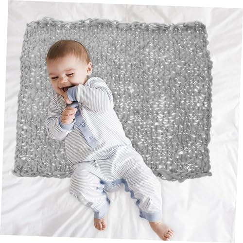 Veemoon 1pc Handmade Knitting Wool Blanket for Newborn Photography 1