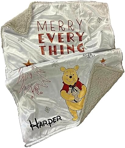 Disney Winnie The Pooh Personalized Christmas Blanket