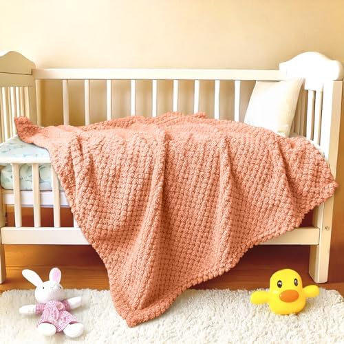 KENPERRY Ultra Soft Fleece Baby Blanket 30 X 40 Orange